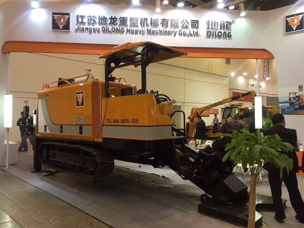 45T Trenchless Pipe Installation Horizontal Directional Drilling / Pipe Pulling Machine